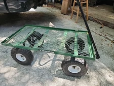 Gorilla Steel Garden Cart, No Sides, GOR400, 3 cu ft, 400 lb. Capacity