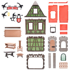 Playmobil couture maison à colombages château chevalier Klicky 6463 3440