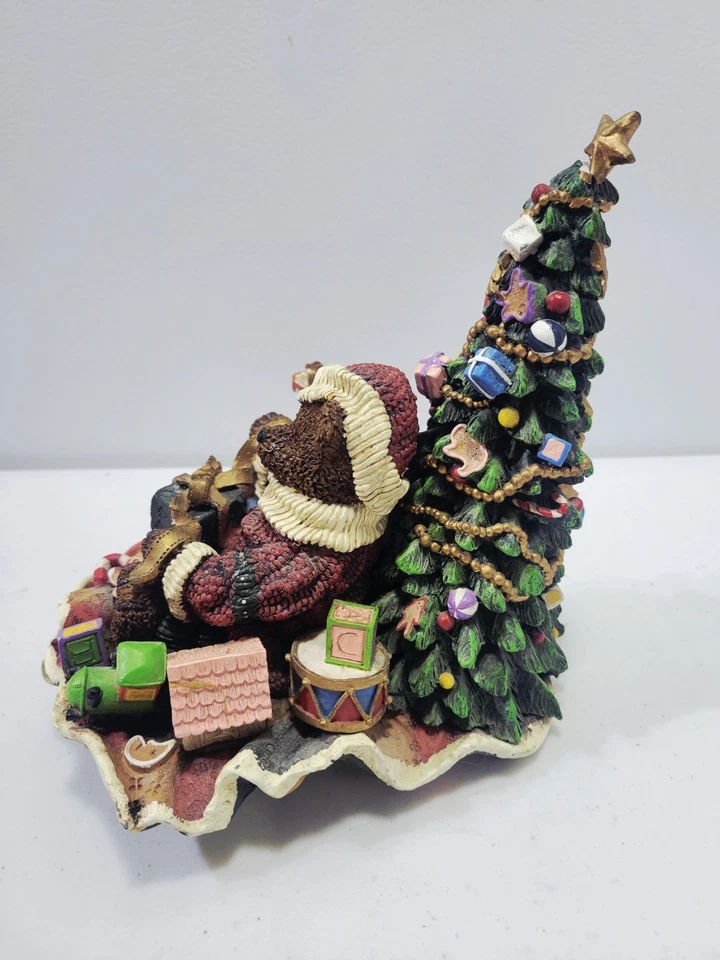 Grandeur Noel Ceramic Collectible Bear Stocking Holder Bear Tree 7.5" X 7.5" - Image 4 of 4