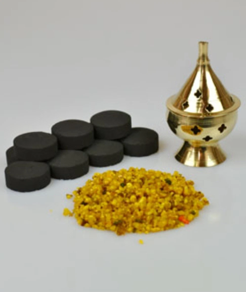Bruciatore Per Incenso Bakhoor In Lega Di Alluminio - Decorazione Casa Stile Arabo, Colore Oro, 11.5x7.5x7.5 Cm