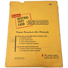 KODAK Neutral Test Card. Gray/White Test Cards. 2 Cards  Instructions