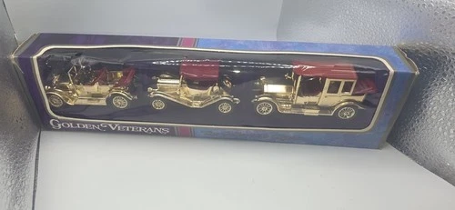 RARE Vintage Lesney Models Of Yesteryear Golden Veterans 3 Car Set In Original