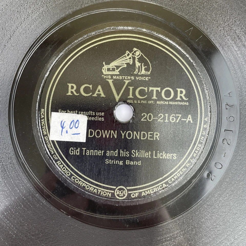 GID TANNER & SKILLET LICKERS Down Yonder /Back Up And Push 78 RCA Victor 20-2167 - Image 3 of 4