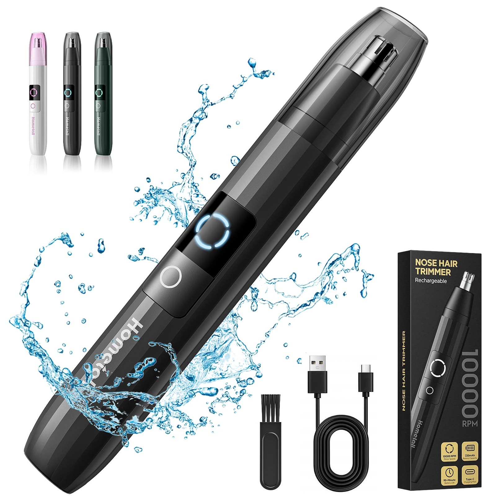 Rechargeable Nose Ear Eyebrow Trimmer for Men Women Painless Grooming Kit