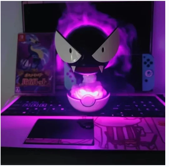 Anime Humidificador Gastly Pokemon Agua Spray Purificador de Aire de Escritorio Foto 4 de 4