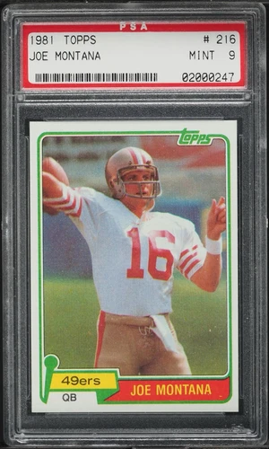 Joe Montana 1981 Topps #216 Rookie PSA 9 Mint 📈💥🐐