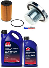 FOR LANDROVER DISCOVERY 3 2.7 TDV6 2004-2009 OIL FILTER SUMP PLUG & ENGINE OIL