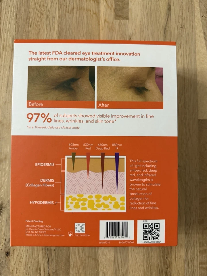 НОВАЯ профессиональная маска для ухода за глазами Dr. Dennis Gross SpectraLite™ терапия красным светом - Изображение 3 из 4