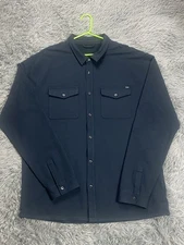 Vuori Boulevard Shirt Jacket Mens 2XL Blue Stretch Soft Pockets Shacket