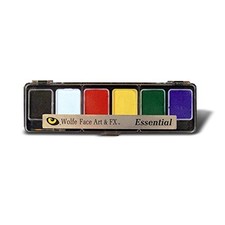 Face Art Palette, 6 Colors, Essential Body Paint Kit with Brush