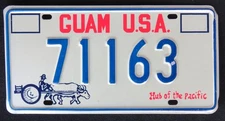 GUAM OX CART license plate   1984  RANDOM NUMBER