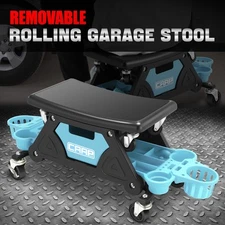 Detachable Stool Heavy Duty Mechanic Rolling Work Shop Seat w/Tool Tray Sky Blue