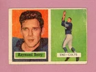 1957 Topps #94 Raymond Berry Baltimore Colts Rookie Football Card G - VG