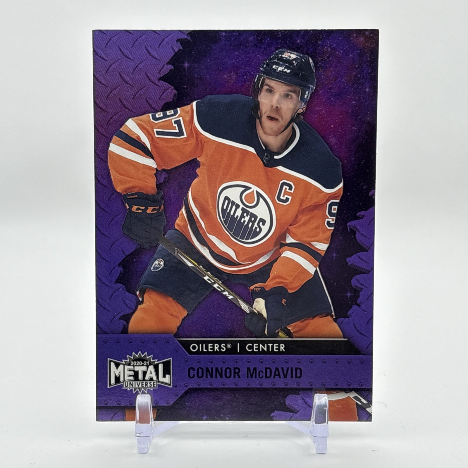 Connor McDavid 2020-21 Skybox Metal Universe Purple Spectrum /199 #97 Oilers