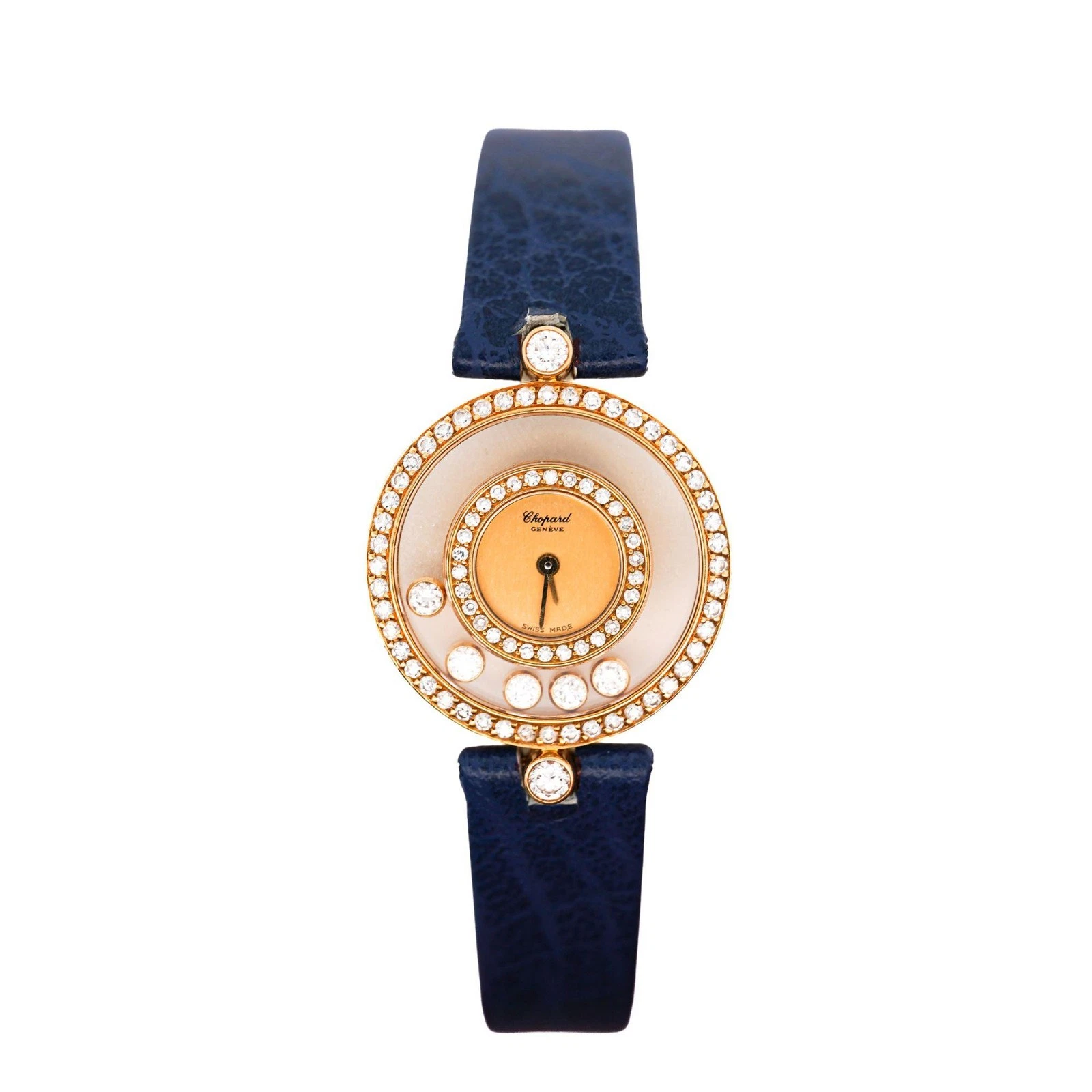 Chopard — Chopard Happy Diamonds Sport Ref 4097 18K Yellow Gold Diamond Bezel Ladies Watch