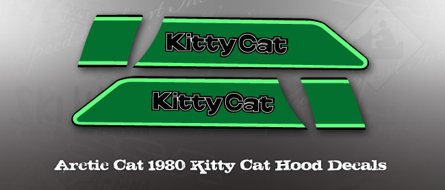 ARCTIC CAT 1980 KITTY CAT HOOD GRAPHICS DECALS KIT LIKE NOS | eBay
