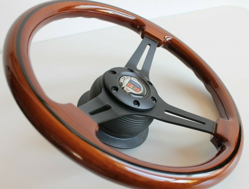 Steering Wheel fits For BMW ALPINA Wood Black E31 E32 E34 E36 Wooden 92-96 - Picture 3 of 10
