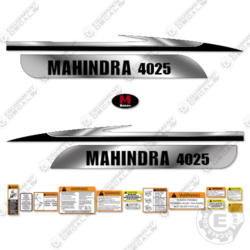 Fits Mahindra 4025 Decal Kit Tractor Reproduction Equipment Decals Silver Vinyl! - Picture 1 of 1