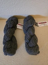 New 2 Skeins Hanks Yarn Valley Yarns Stockbridge Alpaca Wool Gray Peru