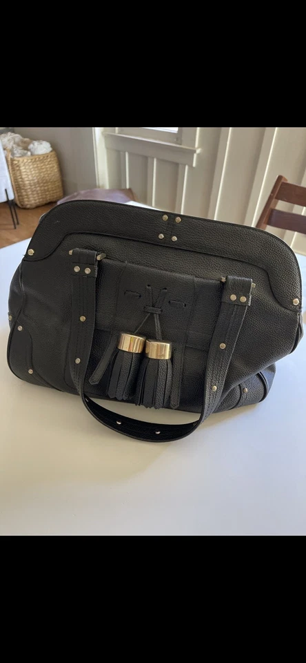 Bolso de hombro Luella de cuero granulado negro Foto 3 de 4