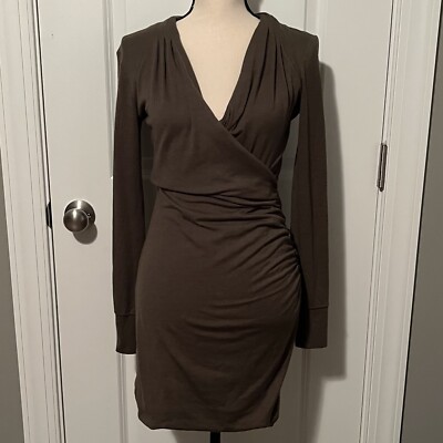 Banana republic Long sleeve olive green mini dress
