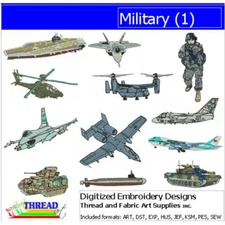 5+ Embroidery Design Sets - Patriotic ~10+ Per Set - 9 Formats - USB Stick