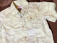 M1 !WOW! OLD NAVY 5T Green ALLIGATOR Pocket Hawaiian Short Sleeve Button Shirt