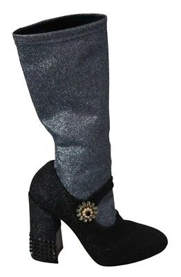 Chaussures DOLCE & GABBANA chaussons noir cristal Mary Janes EU37,5/US7 1600 $ - Photo 1/4