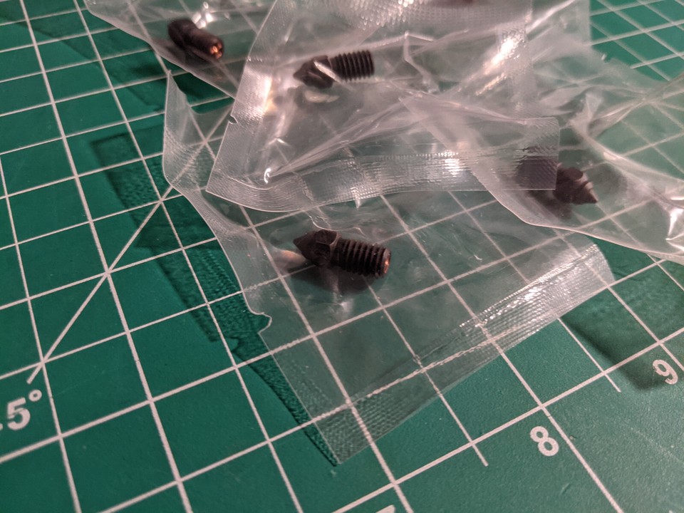 8 Ugelli Volcano 0,4mm In Acciaio Temprato - M6 Per Stampanti 3D Artillery/ Sidewinder