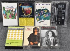 Lot of 7 Rock Jazz Music Cassette Tapes Kenny G Elvis Star 98.7 Ken Medema
