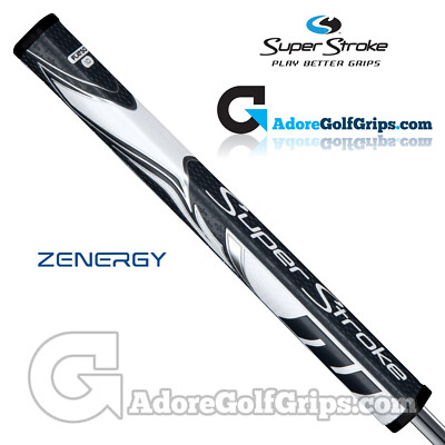 NEU 2023 - SuperStroke ZENERGY Flatso 1.0 Puttergriff - Grau / Weiß + Tape
