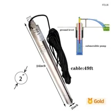 220v 50Mm Diameter Submersible Well Pump, Pump Body Submersible Deep Well Pump