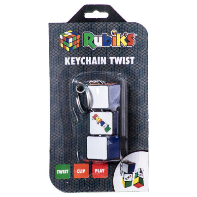 Rubik s Keychain Twist Clip Play Keyring Cube Fidget Anxiety Stress Stim Toy New
