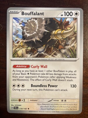 Bouffalant 119/142 - Black & White: Plasma Storm Regular (LP)
