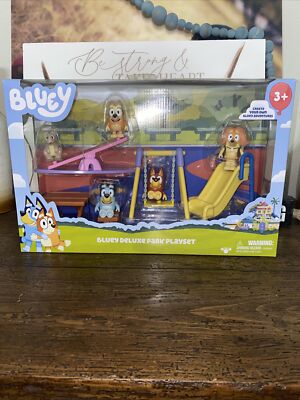 Bluey Deluxe Park 5-Figure Playset [with Bluey, Rusty, Indy, Bingo & Potaroo]