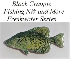  Black Crappie Hat or Lapel Pin - Freshwater Series