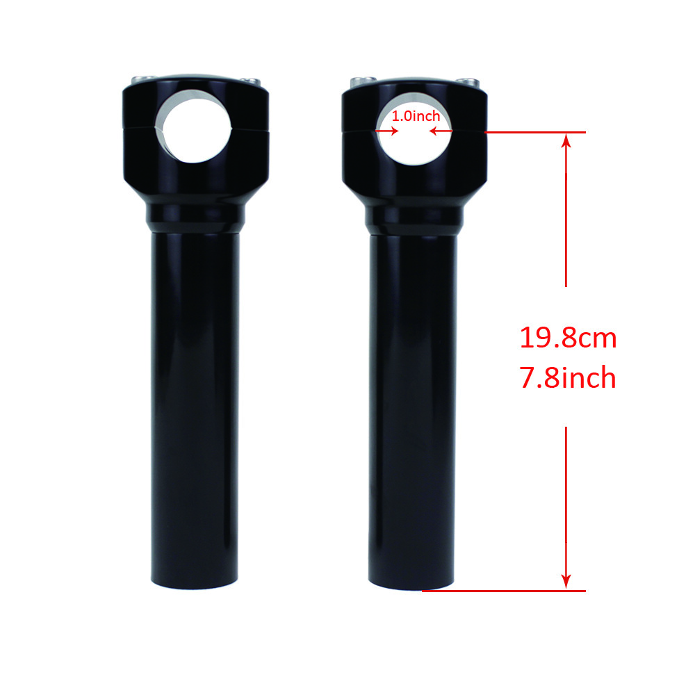 8.0" Tall Black Handlebar Risers Kit For Harley Springer Softail Bad Boy FLSTSB