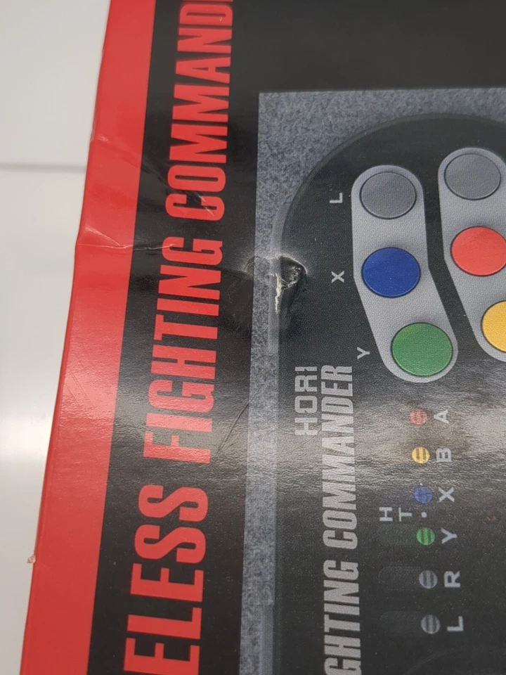 SEALED Fighting Commander Wireless Controller Super Nintendo Classic - BOX WEAR - Image 3 of 4