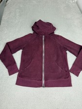 Lululemon Scuba Hoodie Womens 12 Purple Light Cotton Fleece Jacket Thumbholes