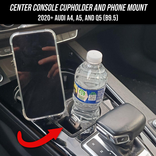 Center Console Cupholder and Phone Mount for 2020+ Audi A4, A5, and Q5 (B9.5) - Bild 1 von 10