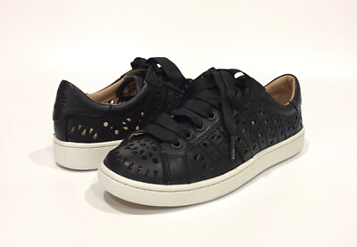 Ugg Milo Perf Lace Up Fashion Sneakers -Black Leather -US 6 -New