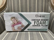 Elviros Cervical Memory Foam Pillow Contour Pillow for Neck and Shoulder Pain