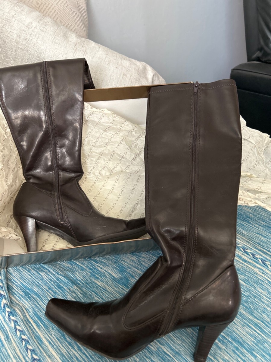 FRANCO sarto dark brown soft leather boot size 5.5 | eBay