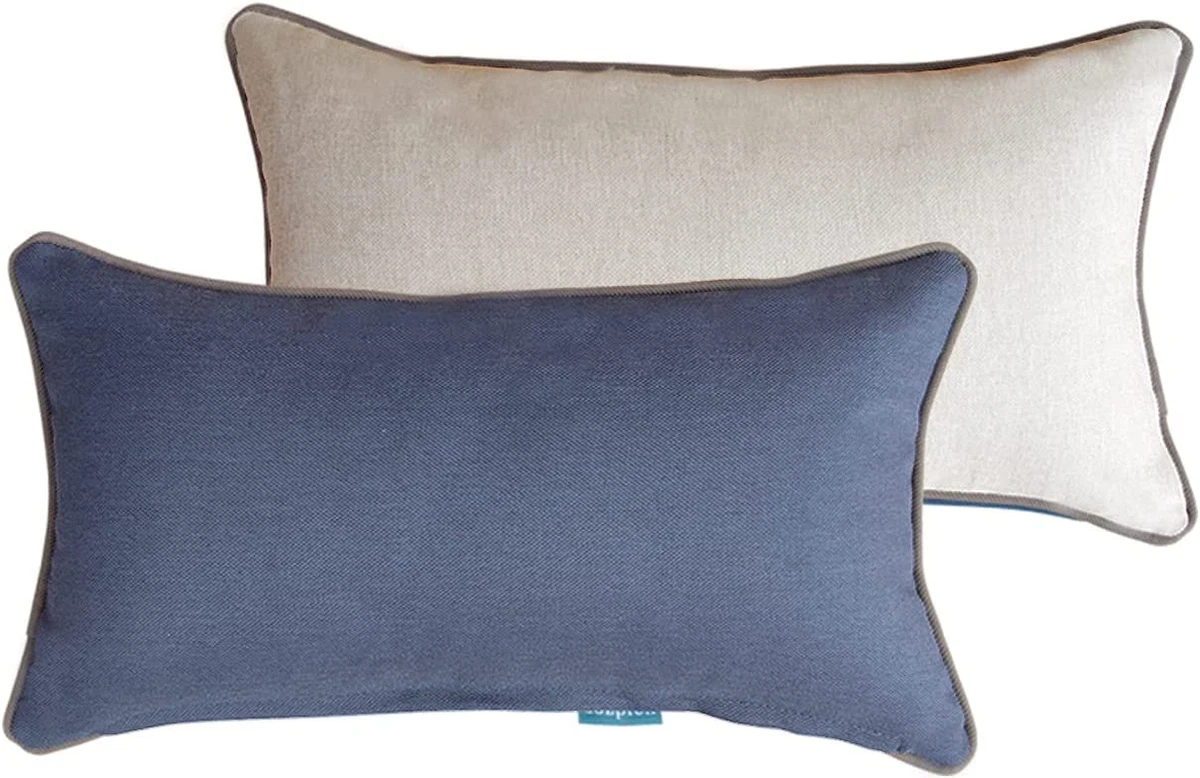 Rectangle Outdoor Lumbar Pillows 10X18 Inches Waterproof Patio