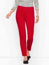 Talbots Chatham Ankle Velveteen Pants Red Women's Sz 2  Free Gift