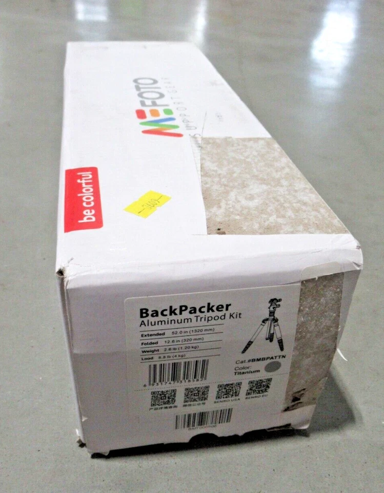 MeFOTO BMBPATTN Backpacker Aluminum Tripod Kit in Titanium *NEW* - Image 2 of 4
