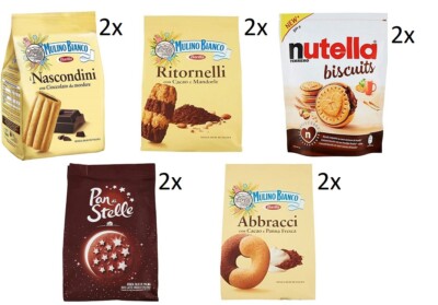 Testpaket Mulino Bianco Ferrero Pan di Stelle Kekse Biscuits Cookies 10 Stücke
