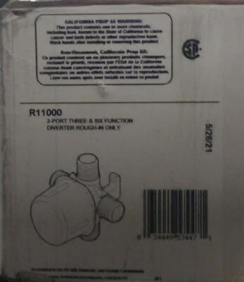 Delta R11000 Diagram Delta R11000 3- and 6-Setting Diverter Rough-In Valve | eBay