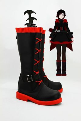 Anime RWBY Ruby Rose Cosplay Costume Boots Shoes 