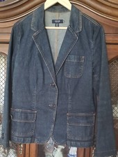 Women's Izod Jeans Denim Blazer Sz L
